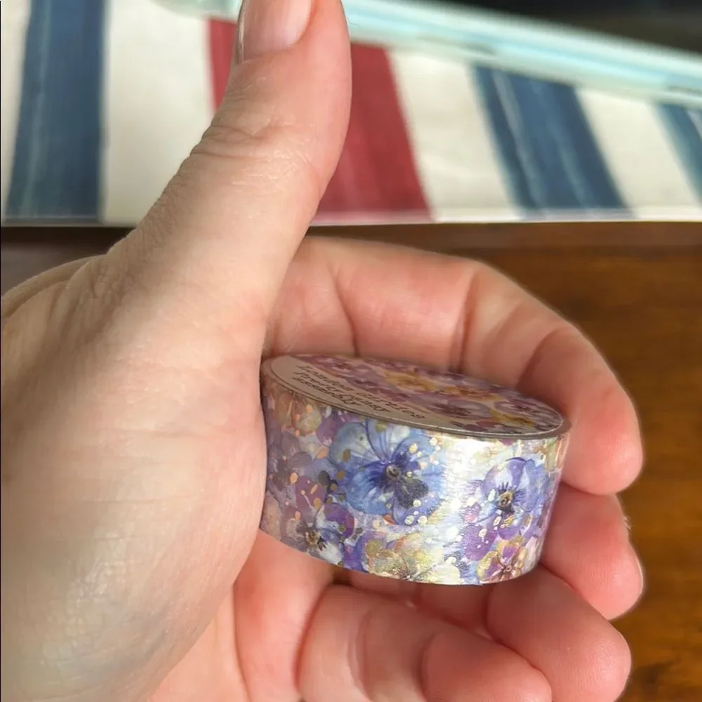 London Gifties Washi flowers with gold written on the print NEW